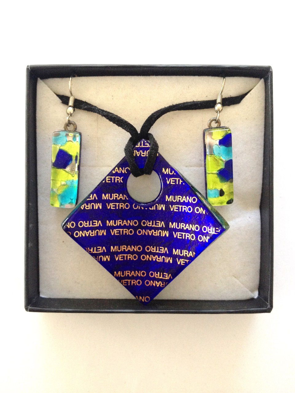 GlassOfVenice Murano Glass Ca D'Oro Teardrop Earrings - Cobalt Blue -  Walmart.com